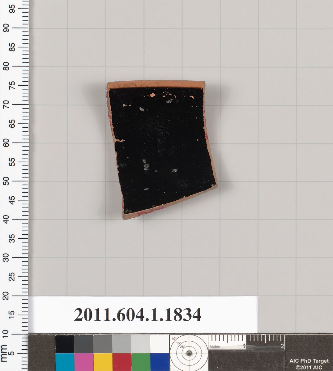 Terracotta rim fragment of a kylix (drinking cup), Terracotta, Greek, Attic