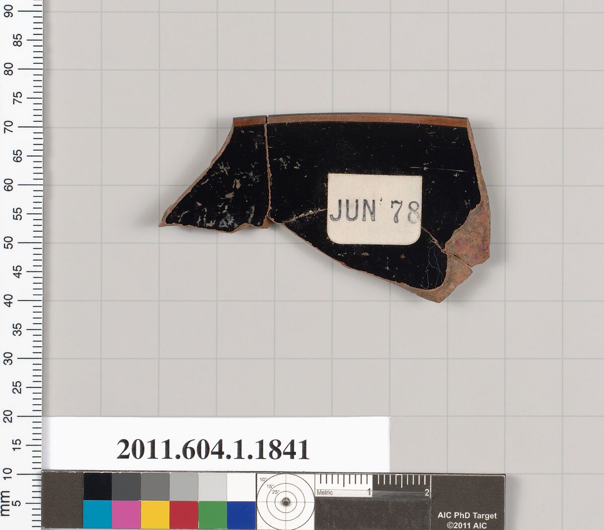 Terracotta rim fragment of a kylix (drinking cup), Terracotta, Greek, Attic