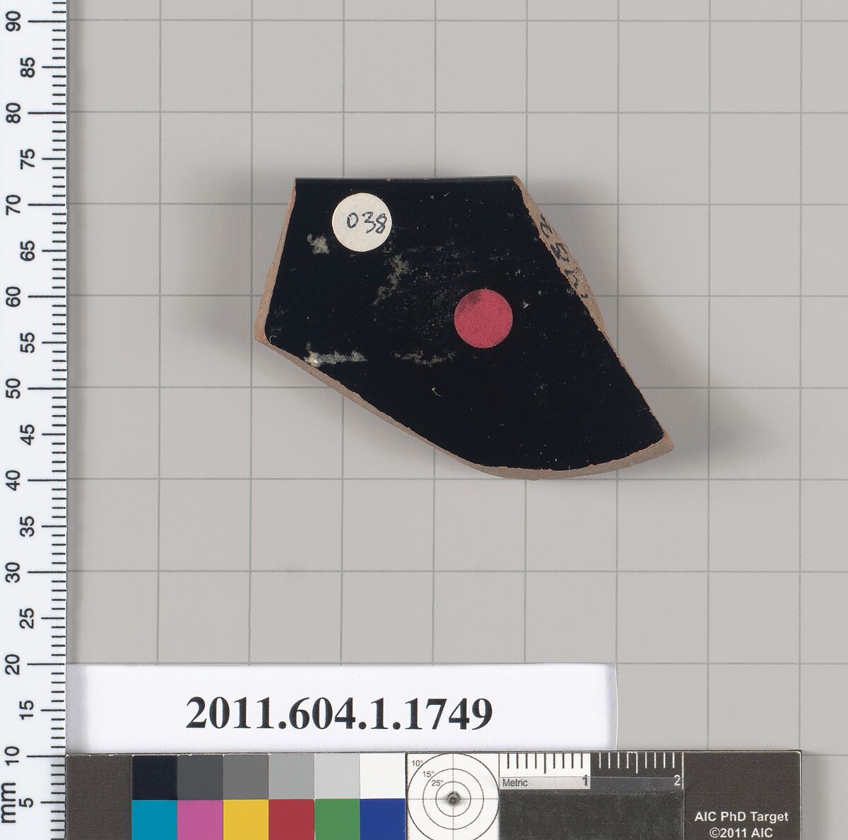 Terracotta rim fragment of a kylix (drinking cup), Terracotta, Greek, Attic