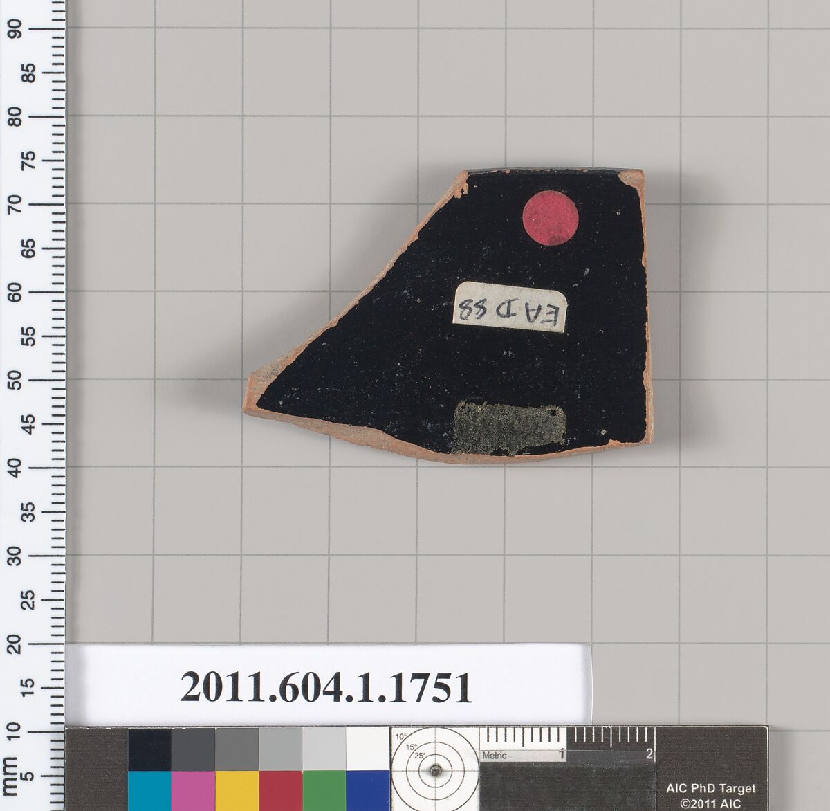Terracotta rim fragment of a kylix (drinking cup), Terracotta, Greek, Attic