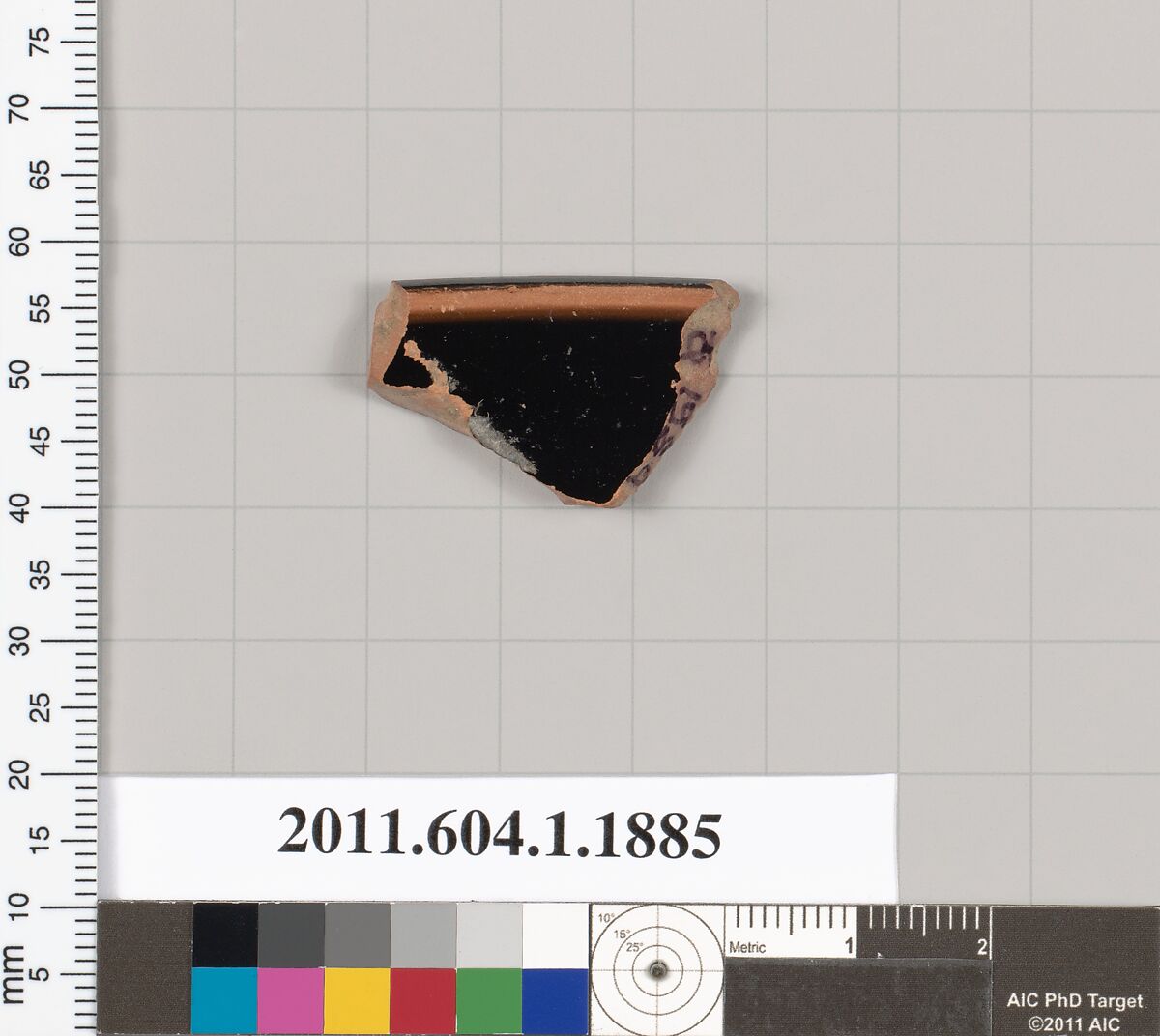 Terracotta rim fragment of a kylix (drinking cup), Terracotta, Greek, Attic