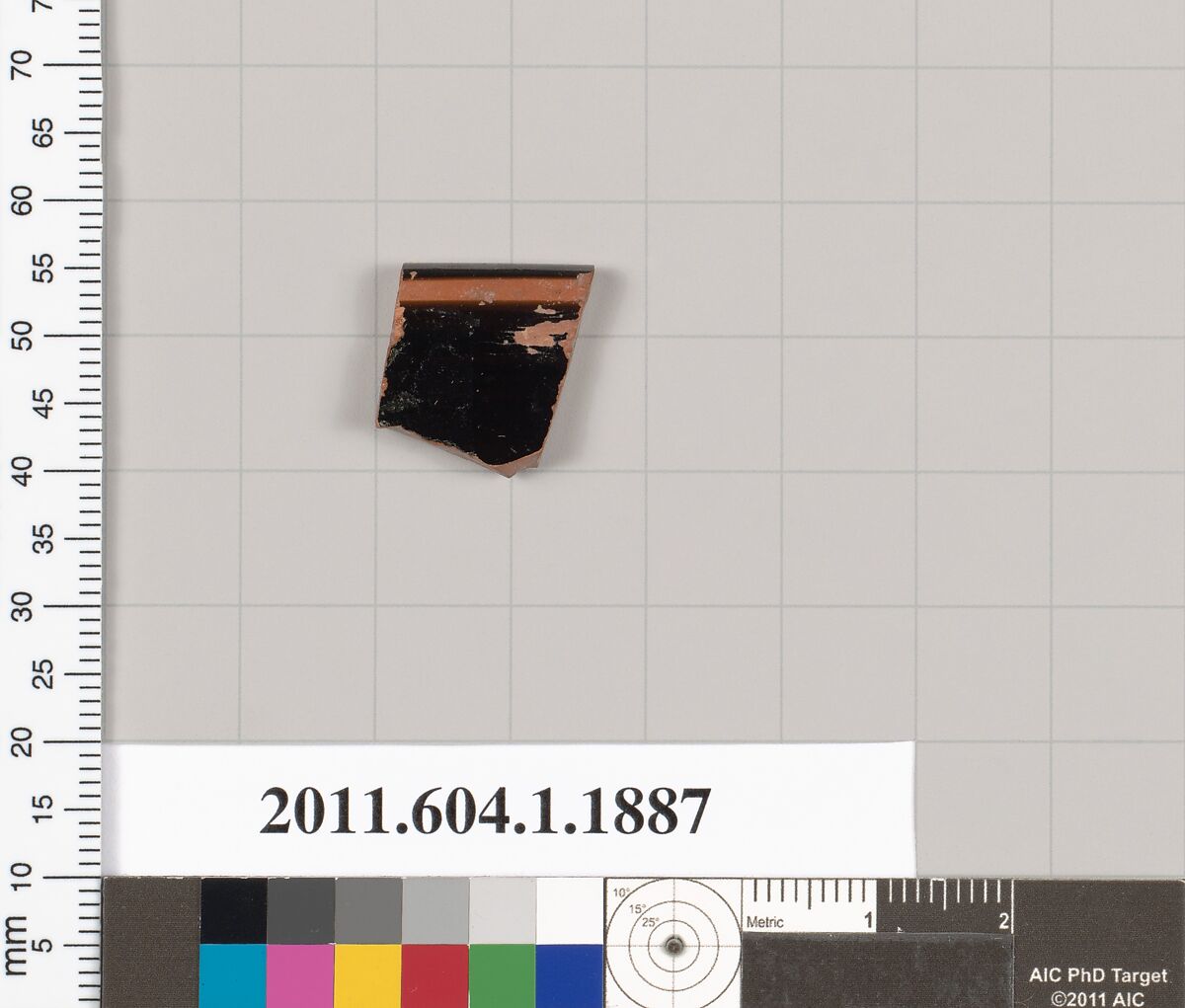 Terracotta rim fragment of a kylix (drinking cup), Terracotta, Greek, Attic