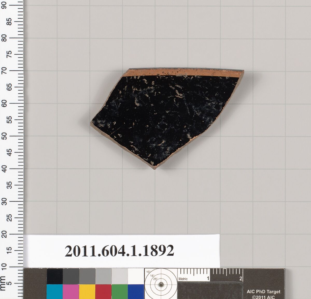 Terracotta rim fragment of a kylix (drinking cup), Terracotta, Greek, Attic