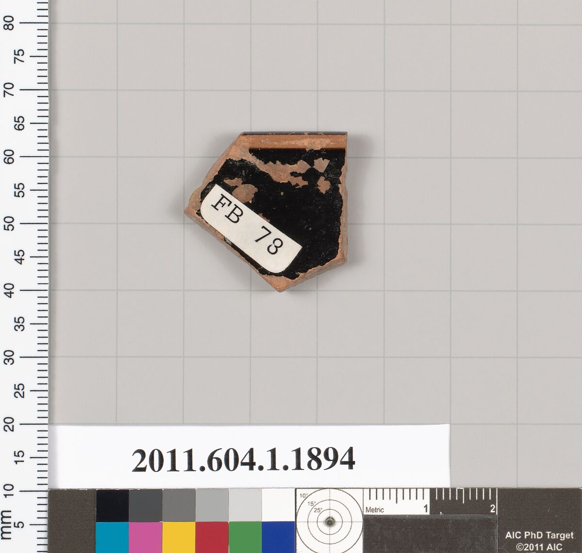 Terracotta rim fragment of a kylix (drinking cup), Terracotta, Greek, Attic