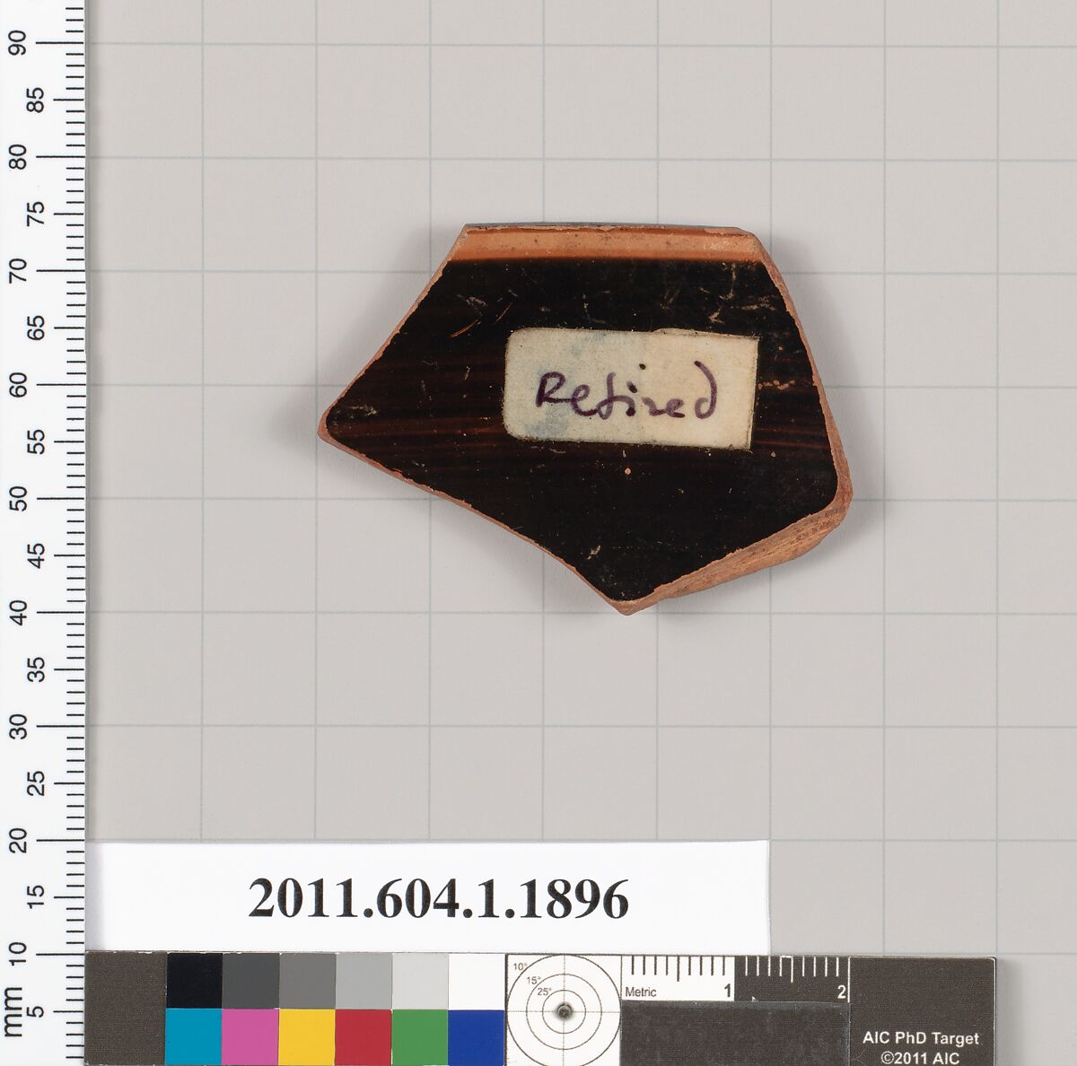 Terracotta rim fragment of a kylix (drinking cup), Terracotta, Greek, Attic