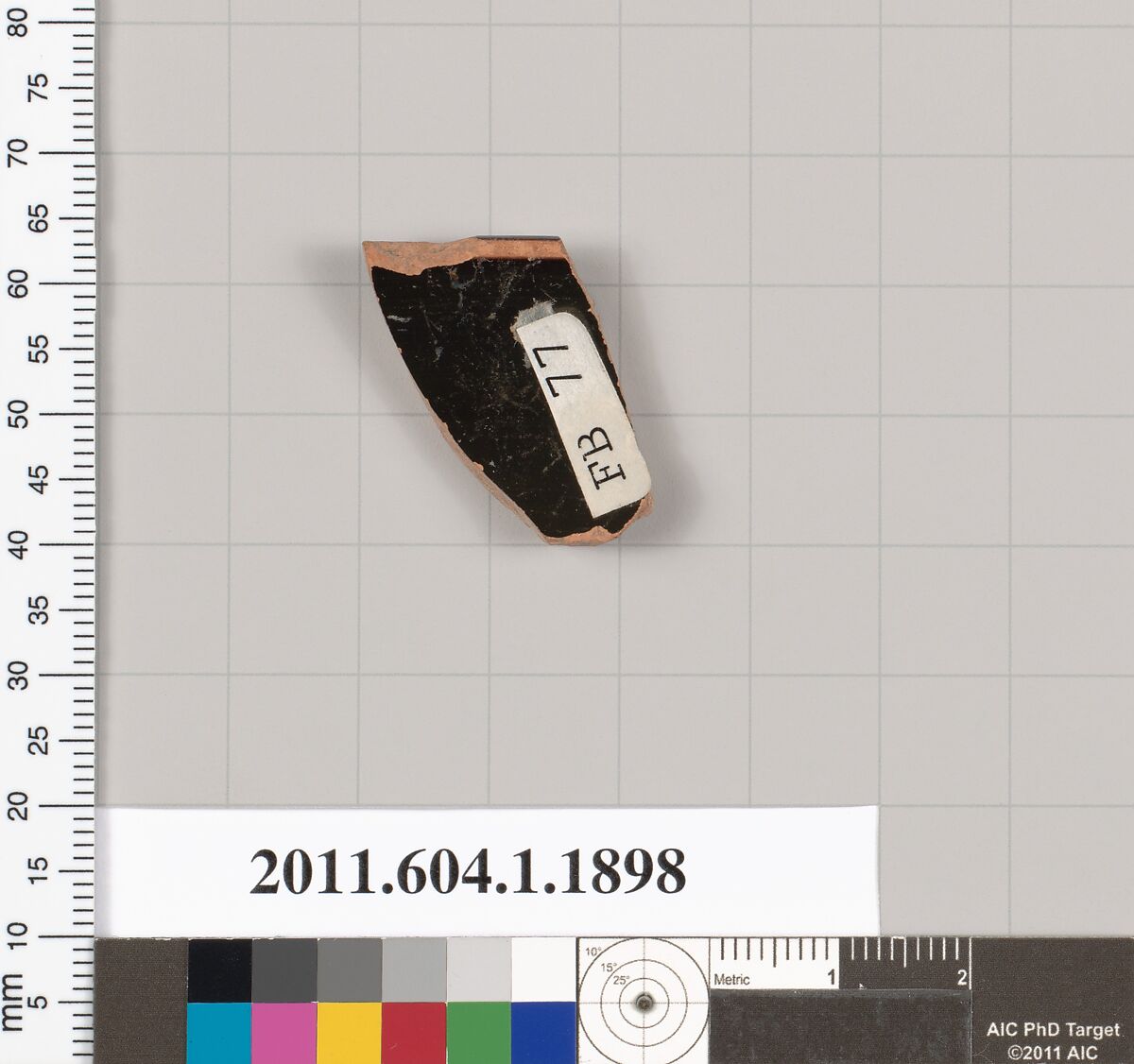 Terracotta rim fragment of a kylix (drinking cup), Terracotta, Greek, Attic