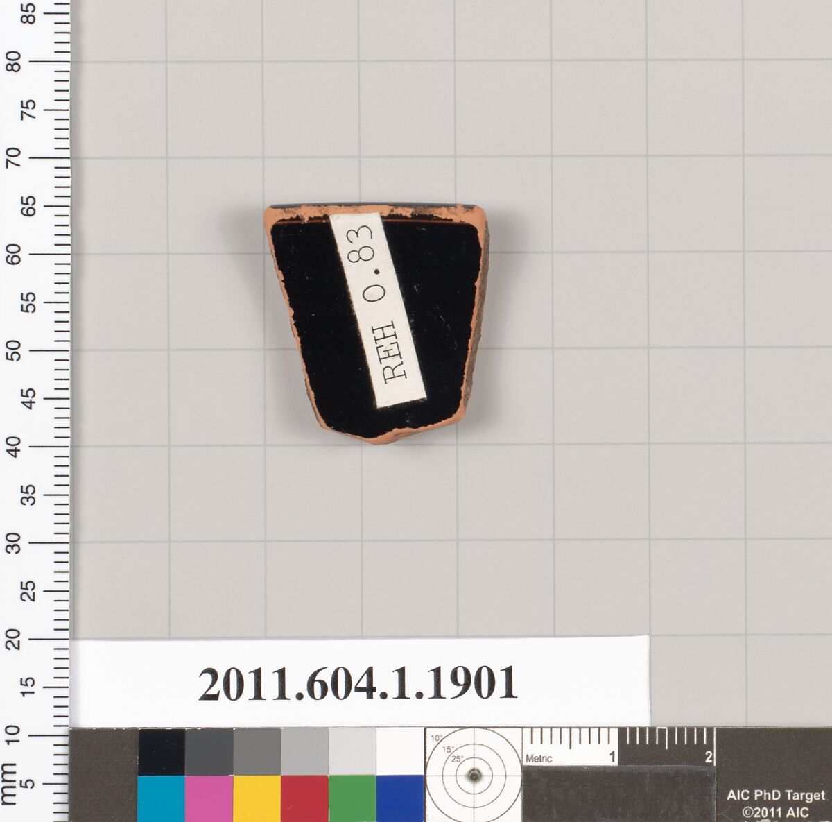Terracotta rim fragment of a kylix (drinking cup), Terracotta, Greek, Attic