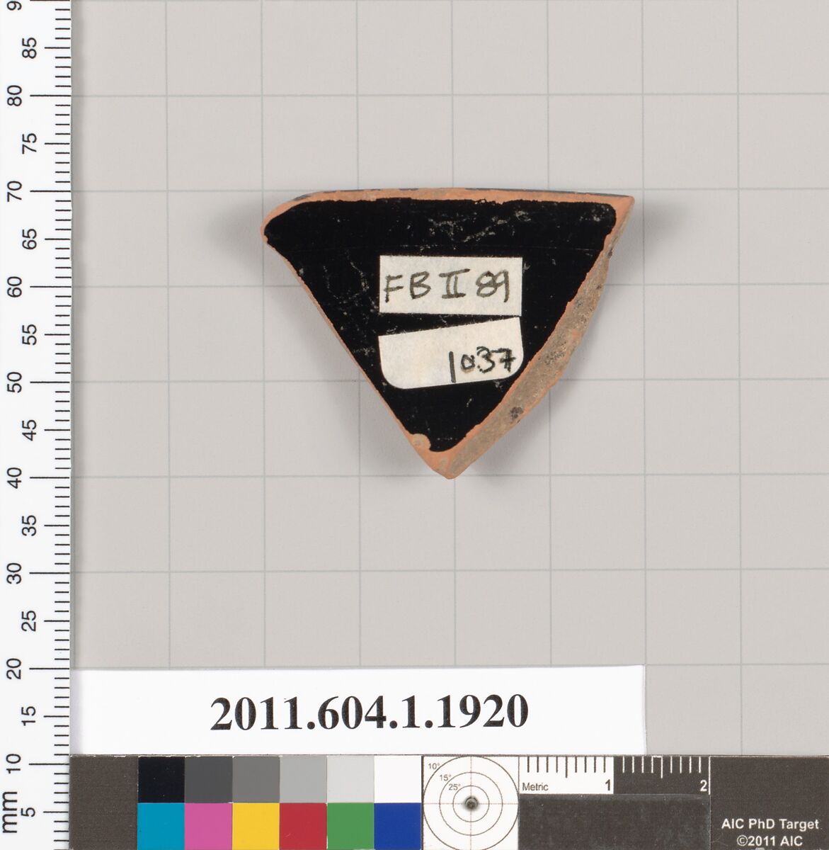 Terracotta rim fragment of a kylix (drinking cup), Terracotta, Greek, Attic