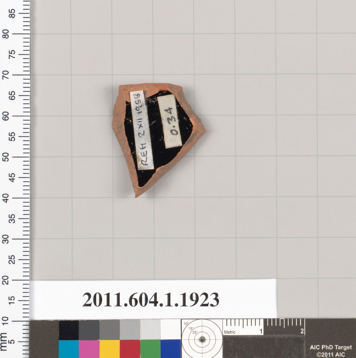 Terracotta rim fragment of a kylix (drinking cup), Terracotta, Greek, Attic