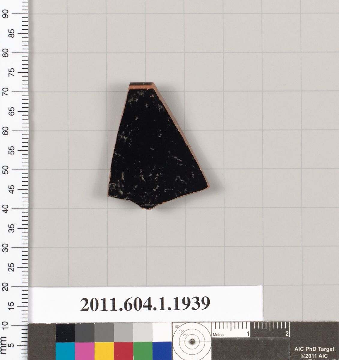 Terracotta rim fragment of a kylix (drinking cup), Terracotta, Greek, Attic