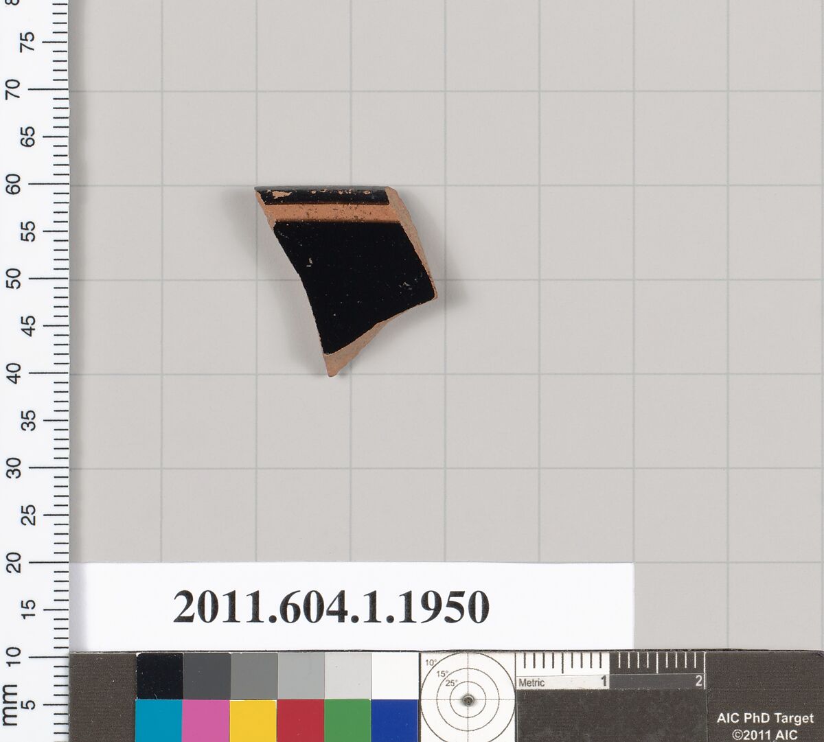 Terracotta rim fragment of a kylix (drinking cup), Terracotta, Greek, Attic