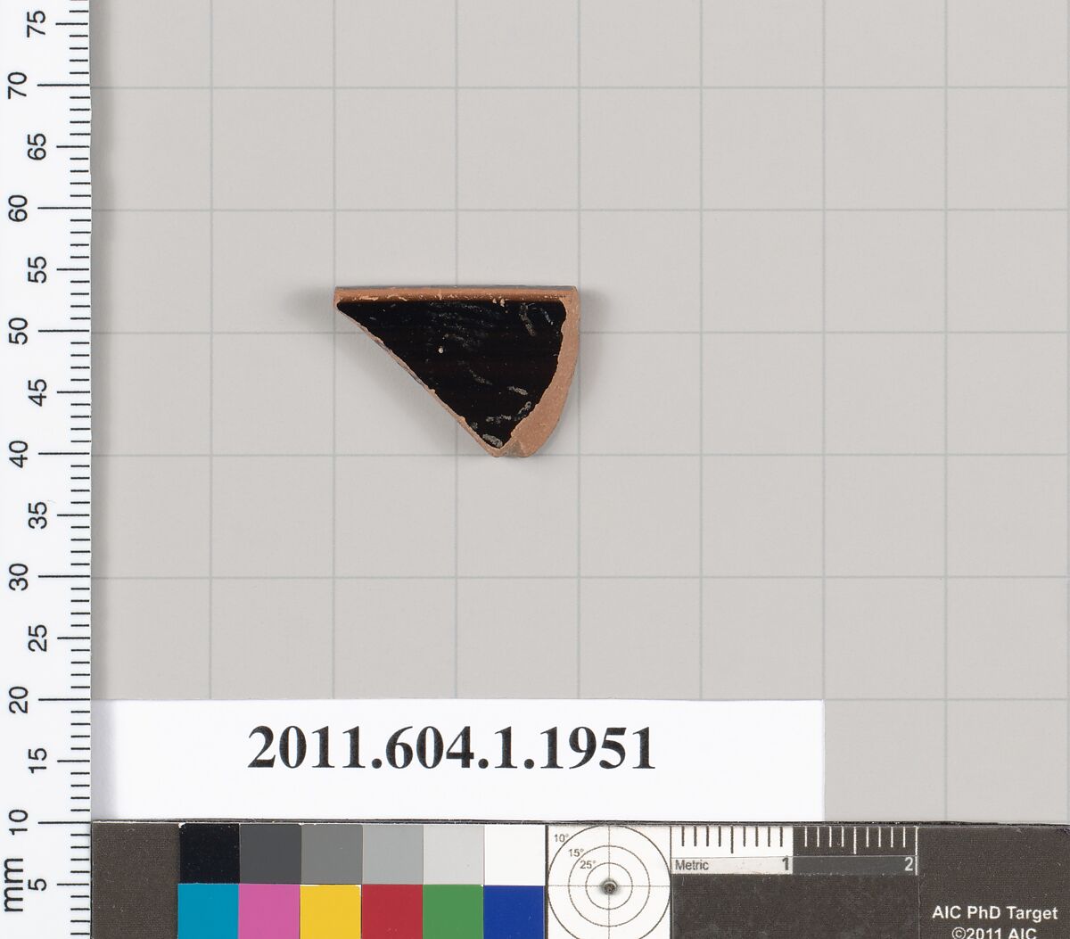 Terracotta rim fragment of a kylix (drinking cup), Terracotta, Greek, Attic
