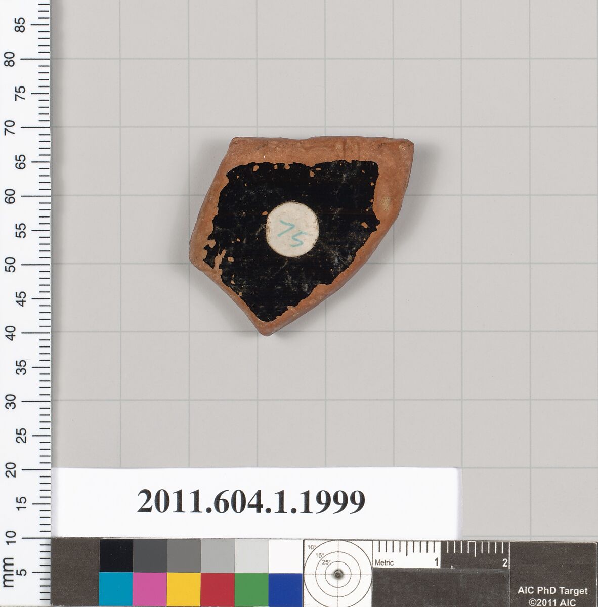 Terracotta rim fragment of a kylix (drinking cup), Terracotta, Greek, Attic