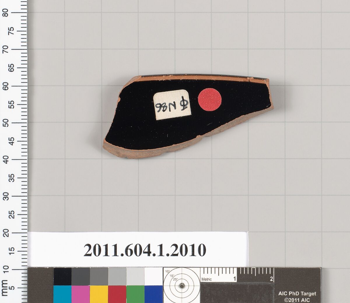 Terracotta rim fragment of a kylix (drinking cup), Terracotta, Greek, Attic