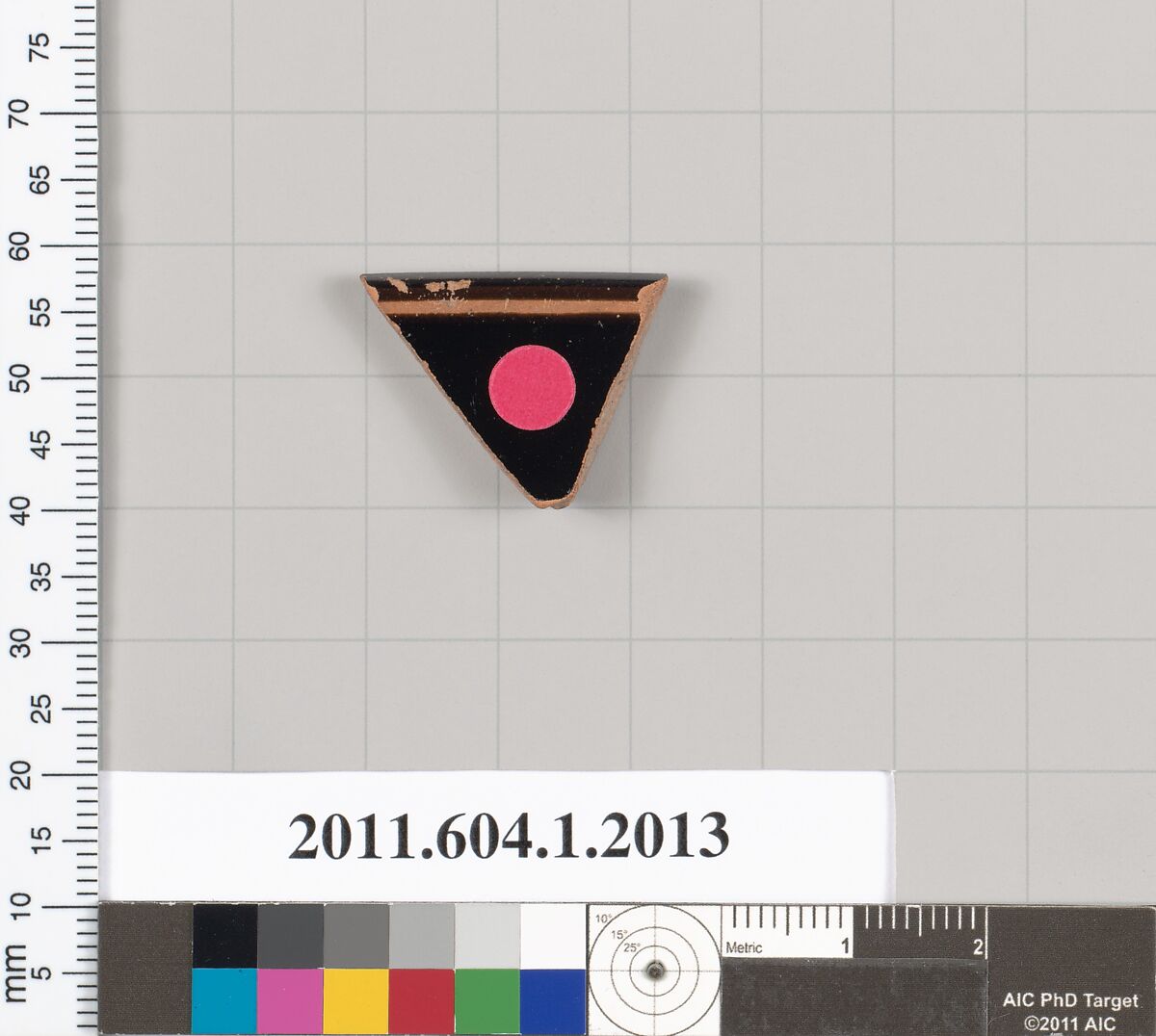 Terracotta rim fragment of a kylix (drinking cup), Terracotta, Greek, Attic
