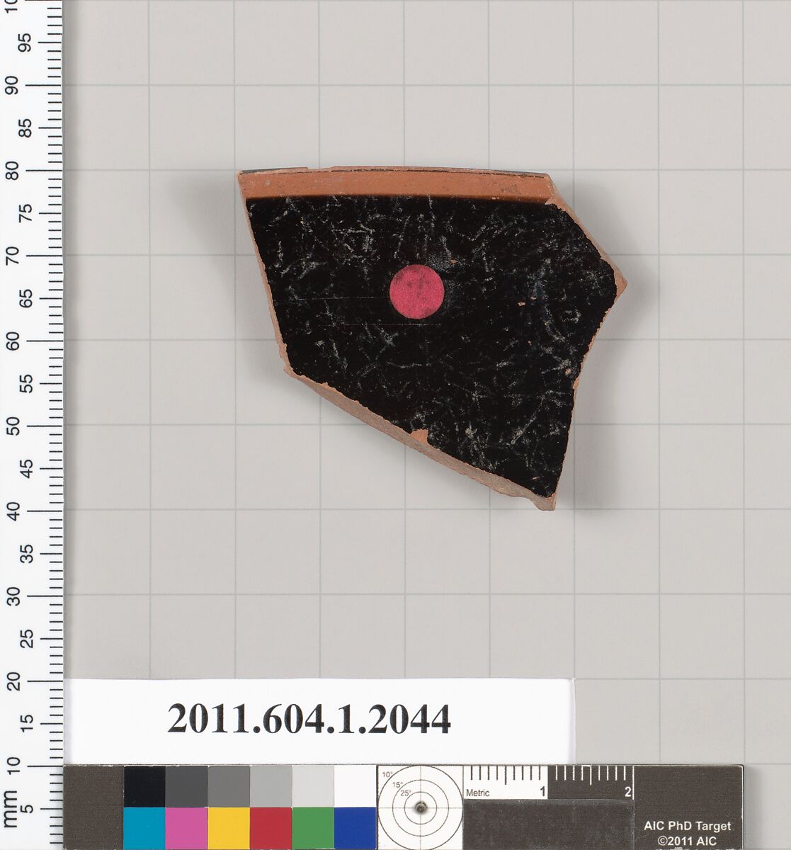 Terracotta rim fragment of a kylix (drinking cup), Terracotta, Greek, Attic