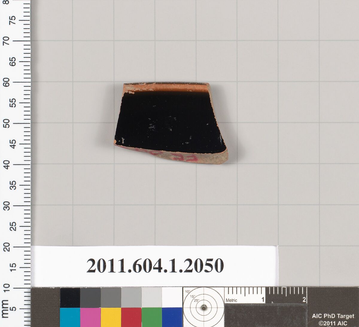 Terracotta rim fragment of a kylix (drinking cup), Terracotta, Greek, Attic