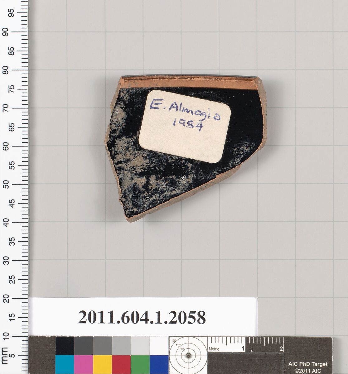 Terracotta rim fragment of a kylix (drinking cup), Terracotta, Greek, Attic