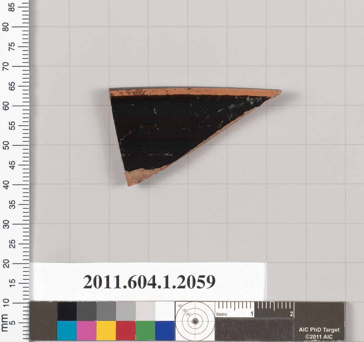 Terracotta rim fragment of a kylix (drinking cup), Terracotta, Greek, Attic