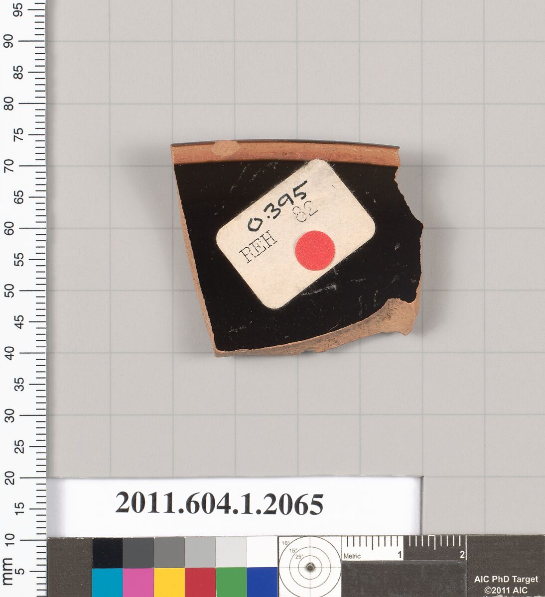 Terracotta rim fragment of a kylix (drinking cup), Terracotta, Greek, Attic