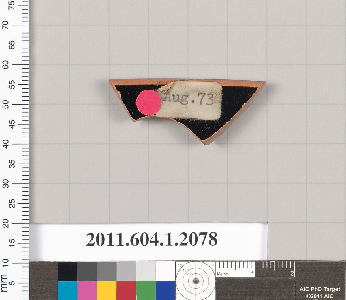Terracotta rim fragment of a kylix (drinking cup), Terracotta, Greek, Attic