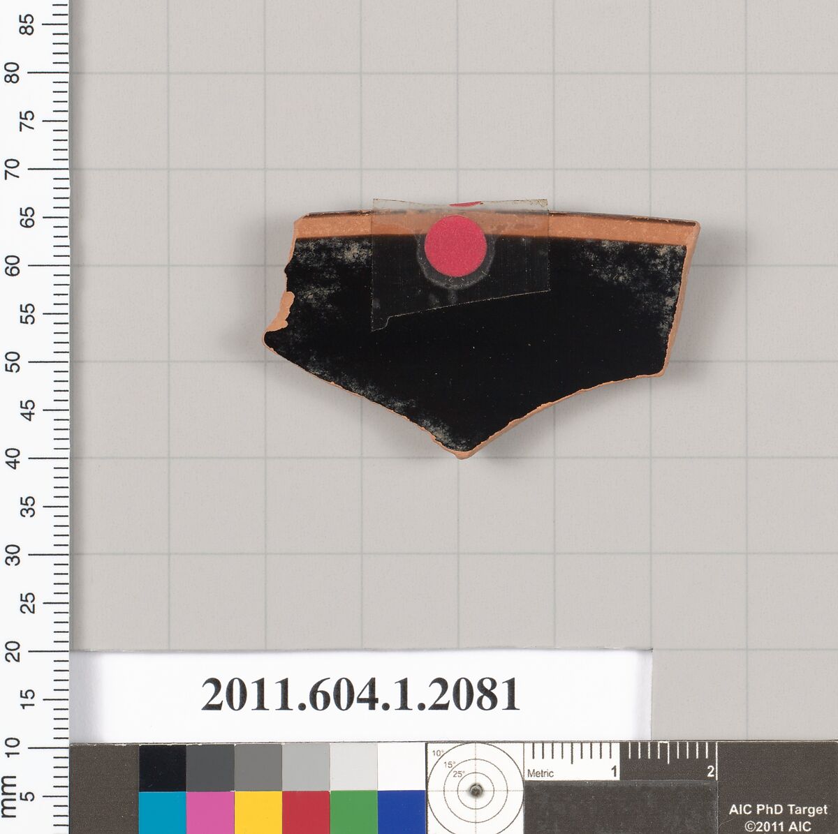 Terracotta rim fragment of a kylix (drinking cup), Terracotta, Greek, Attic