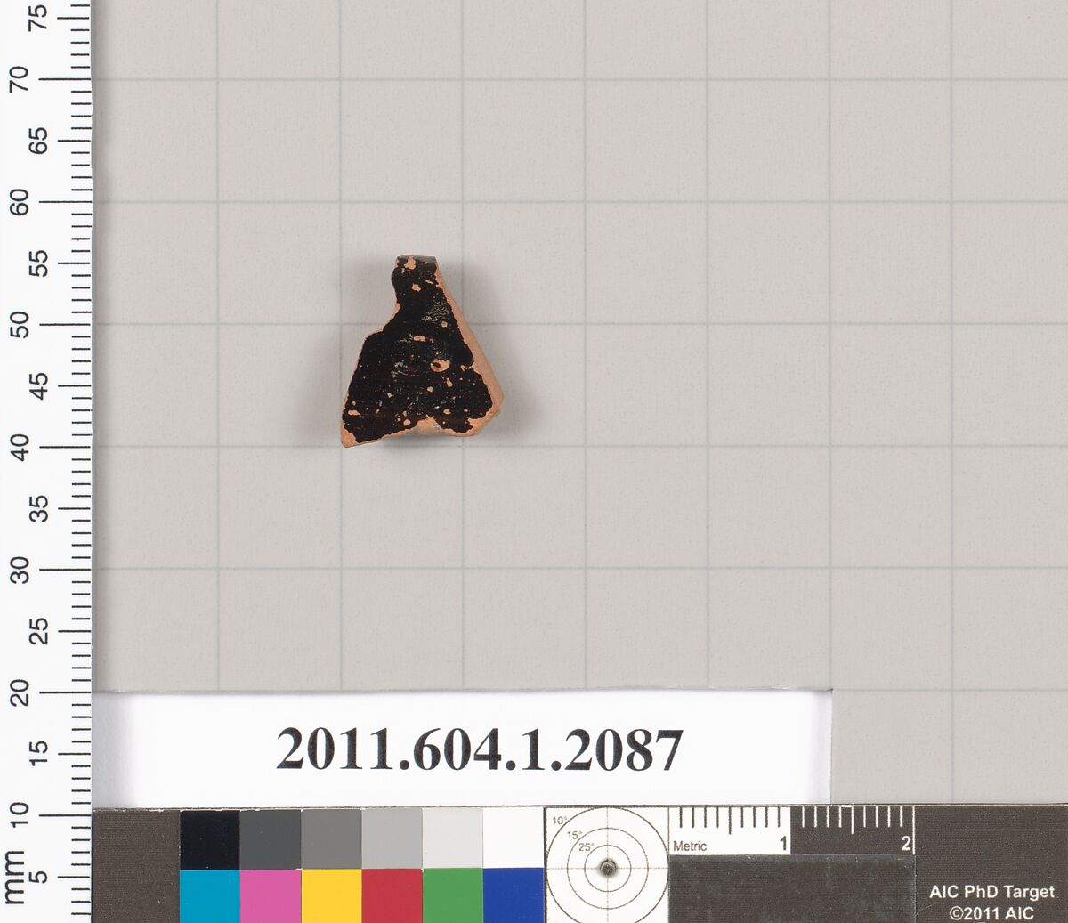 Terracotta rim fragment of a kylix (drinking cup), Terracotta, Greek, Attic