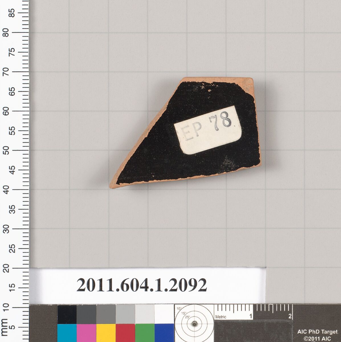 Terracotta rim fragment of a kylix (drinking cup), Terracotta, Greek, Attic