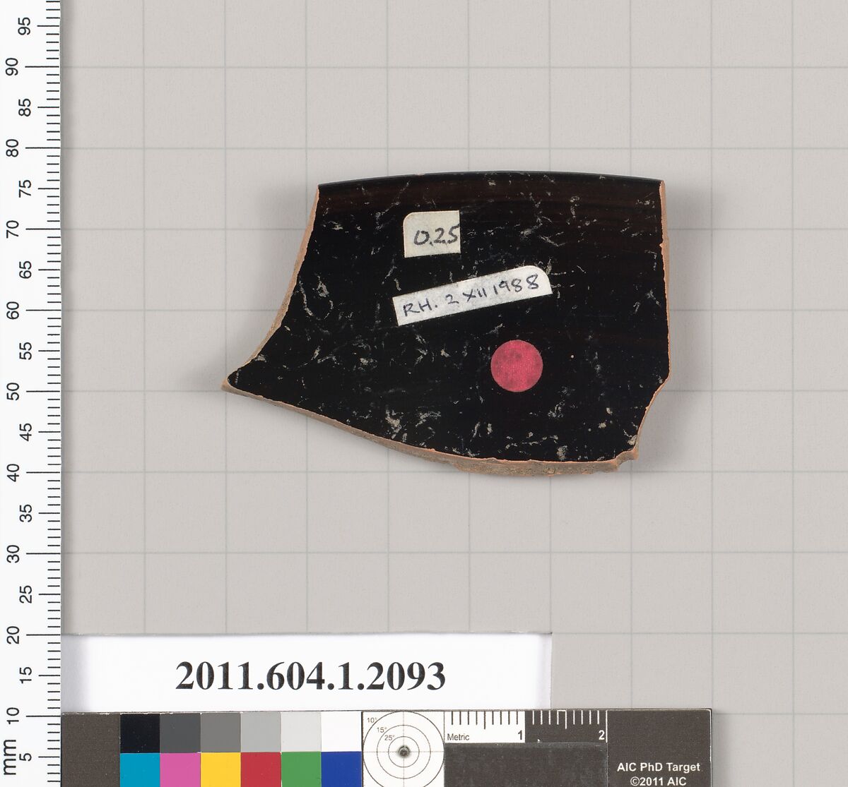 Terracotta rim fragment of a kylix (drinking cup), Terracotta, Greek, Attic