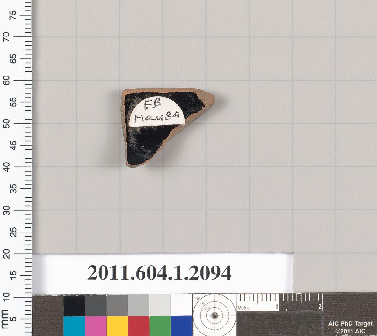 Terracotta rim fragment of a kylix (drinking cup), Terracotta, Greek, Attic