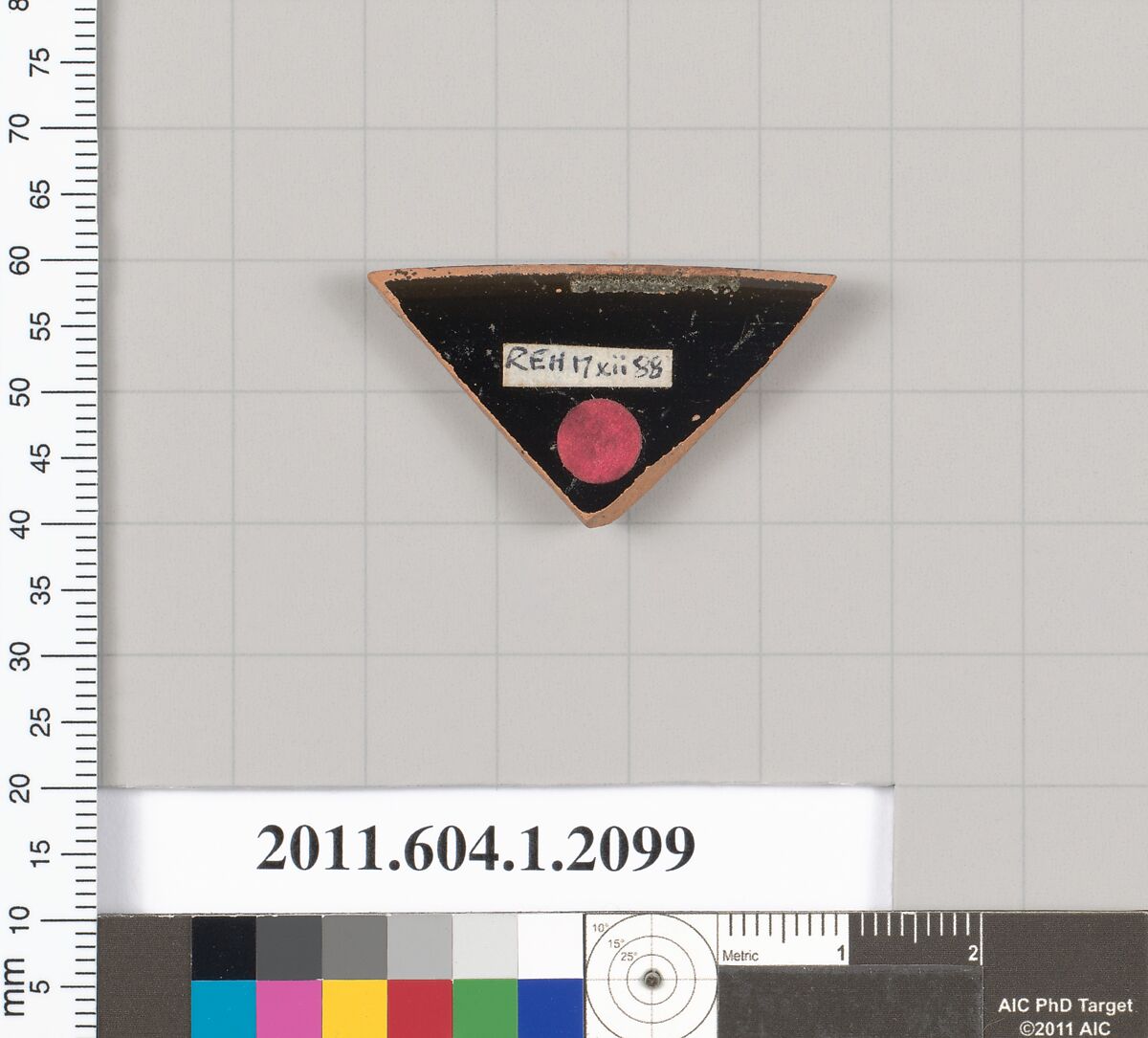 Terracotta rim fragment of a kylix (drinking cup), Terracotta, Greek, Attic