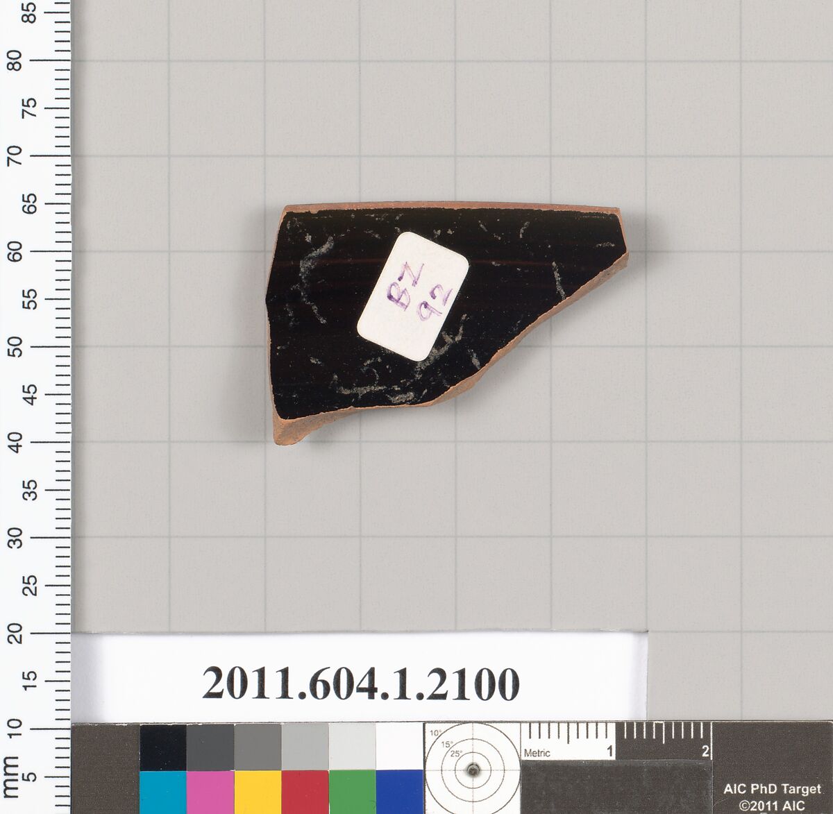 Terracotta rim fragment of a kylix (drinking cup), Terracotta, Greek, Attic