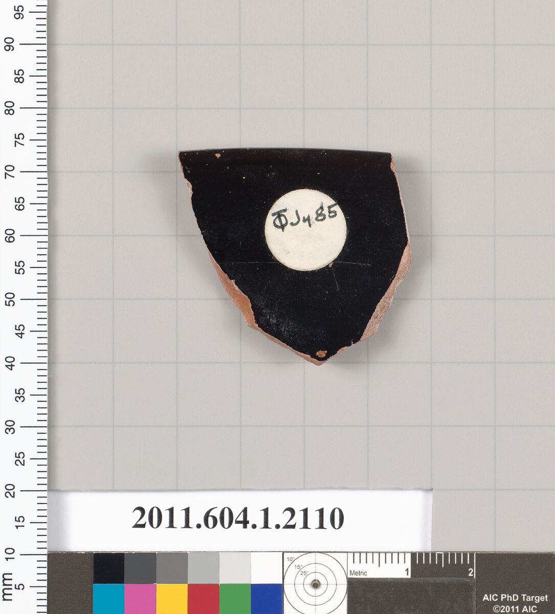 Terracotta rim fragment of a kylix (drinking cup), Terracotta, Greek, Attic
