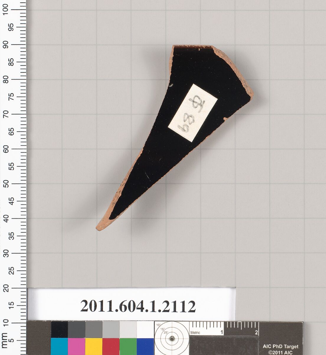 Terracotta rim fragment of a kylix (drinking cup), Terracotta, Greek, Attic