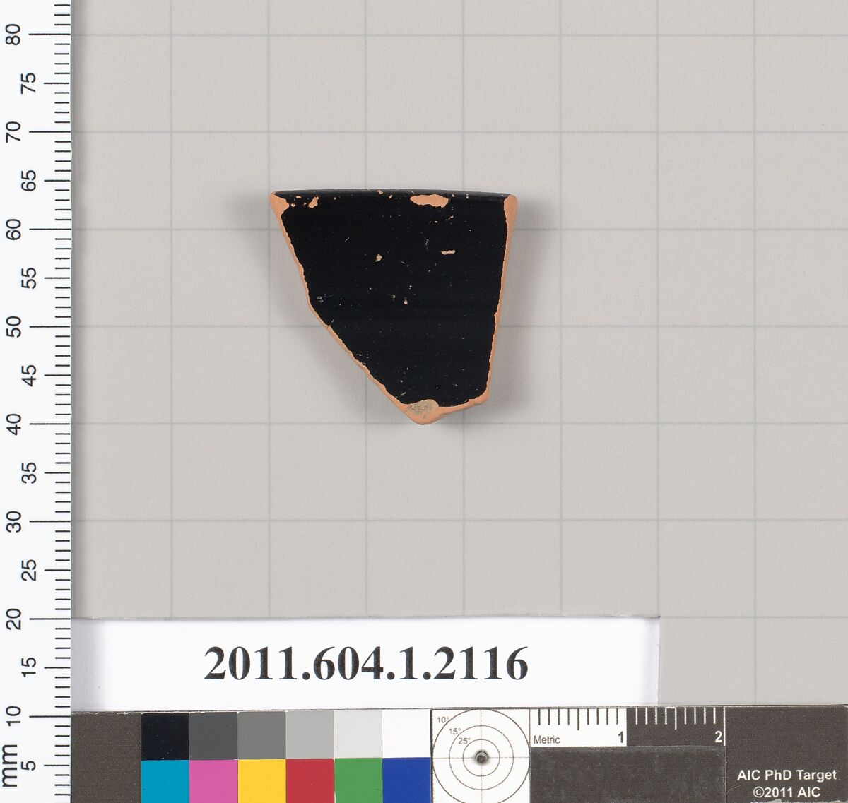 Terracotta rim fragment of a kylix (drinking cup), Terracotta, Greek, Attic