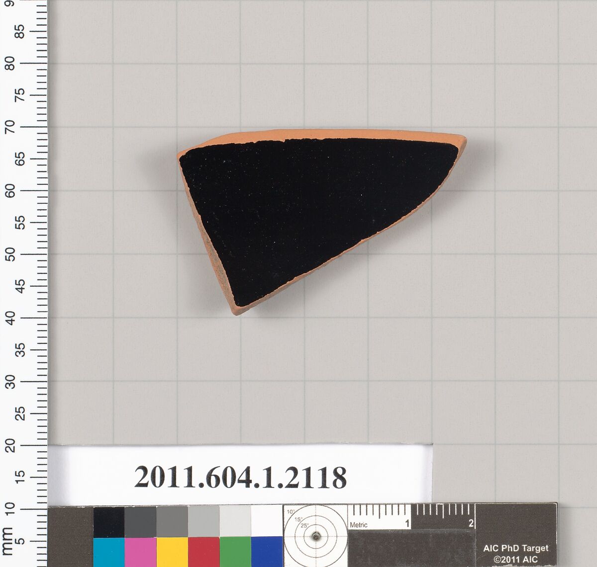 Terracotta rim fragment of a kylix (drinking cup), Terracotta, Greek, Attic