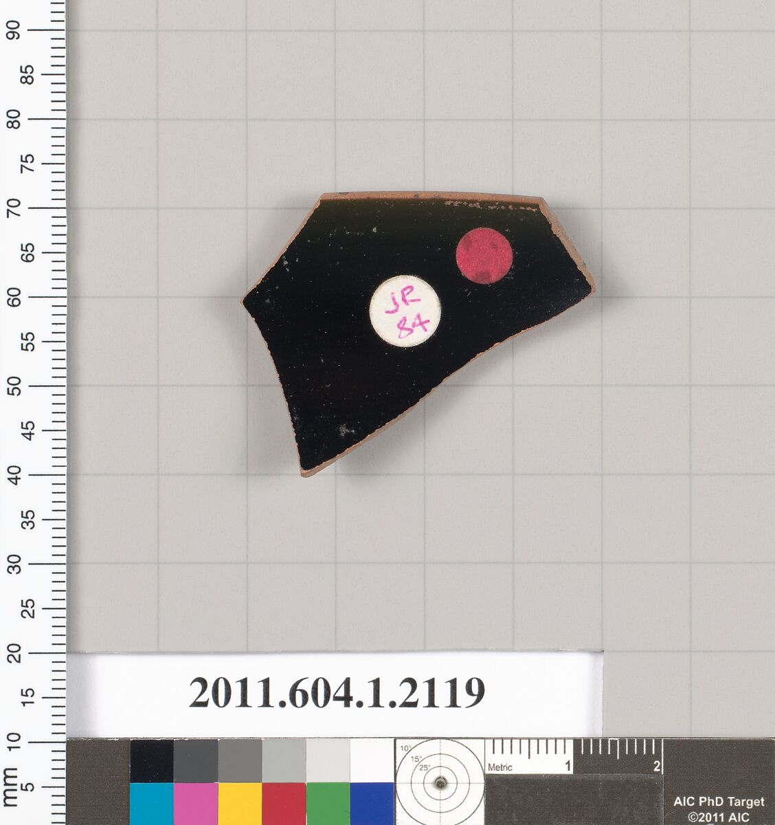 Terracotta rim fragment of a kylix (drinking cup), Terracotta, Greek, Attic