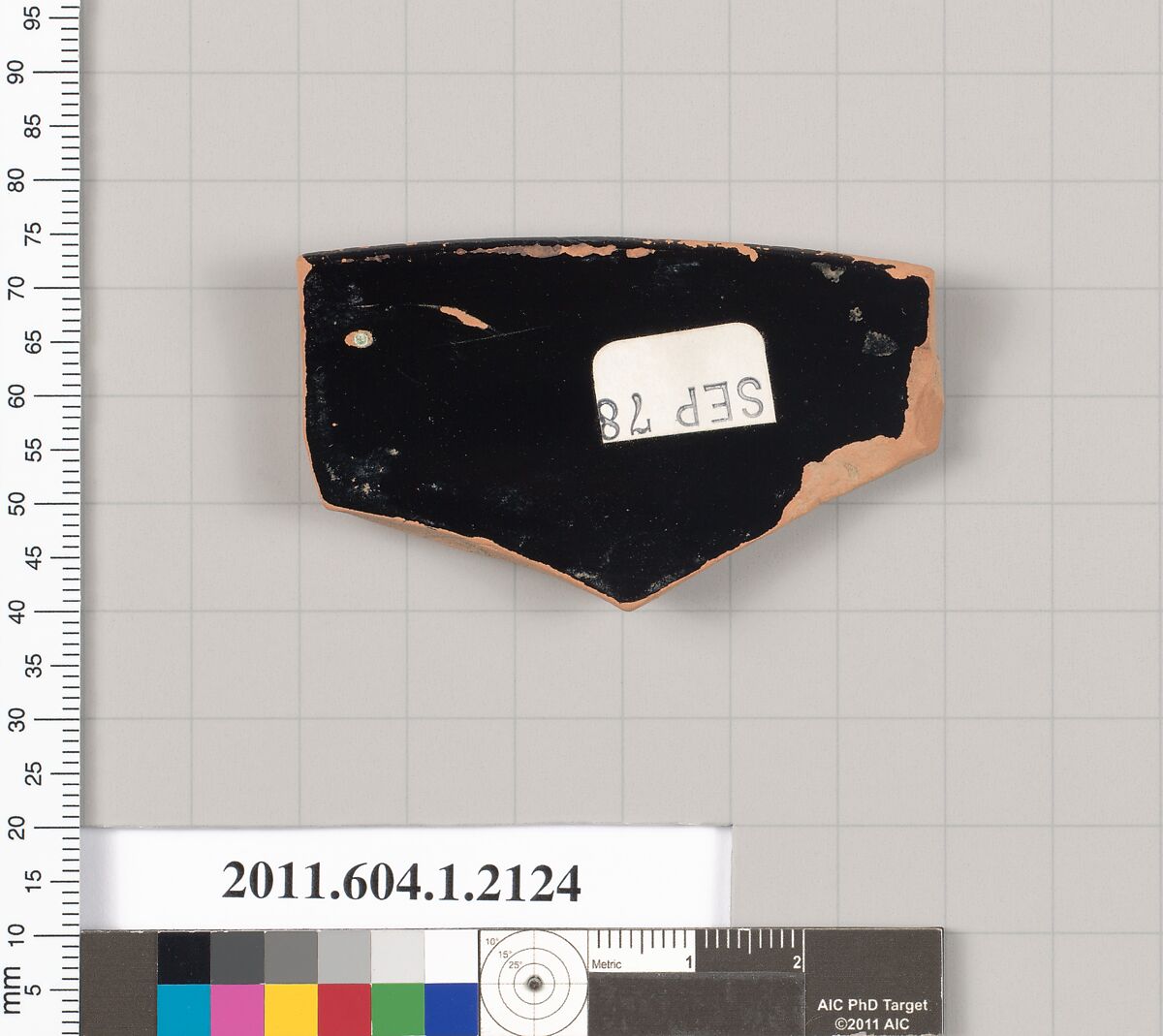 Terracotta rim fragment of a kylix (drinking cup), Terracotta, Greek, Attic