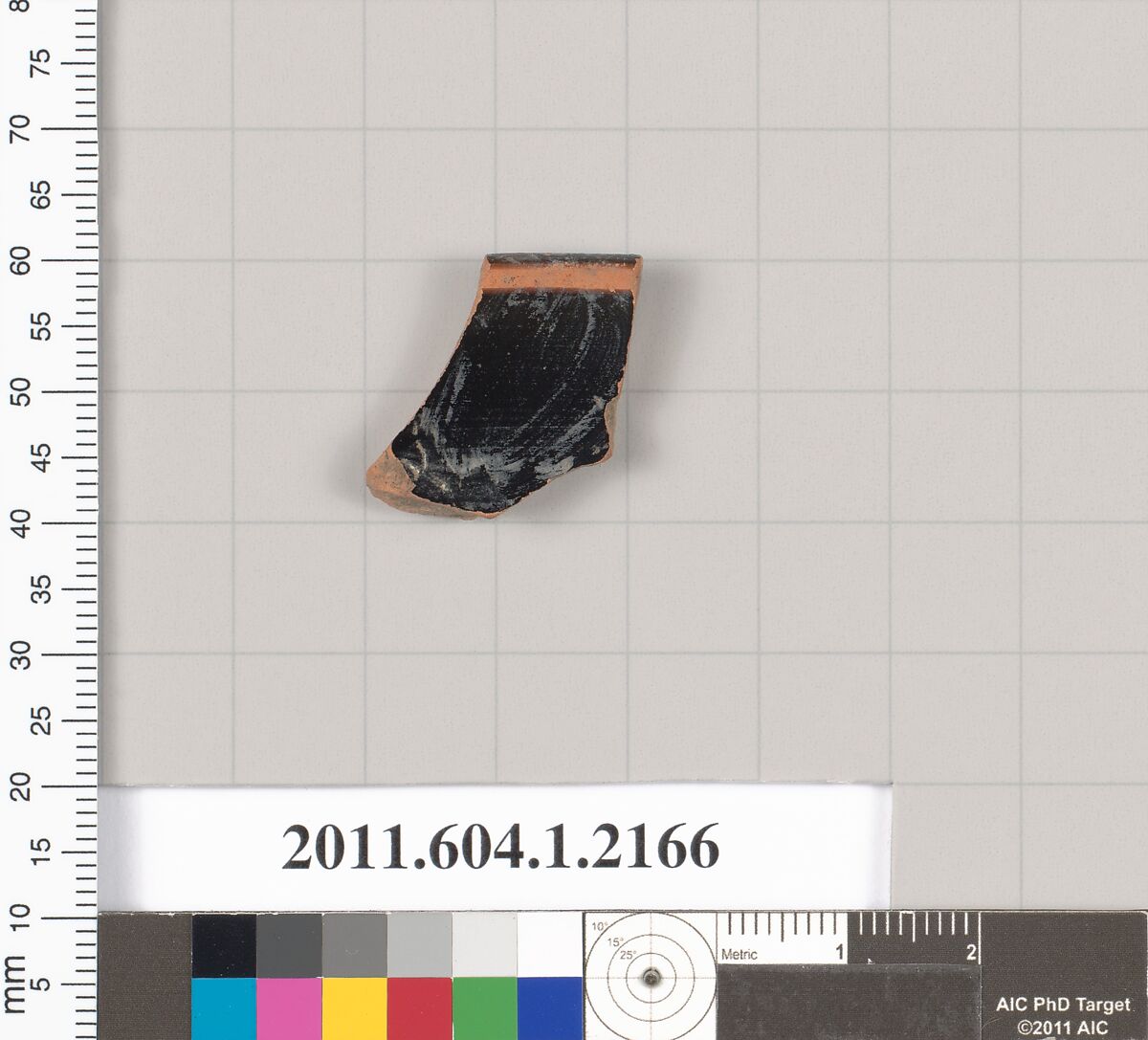 Terracotta rim fragment of a kylix (drinking cup), Terracotta, Greek, Attic