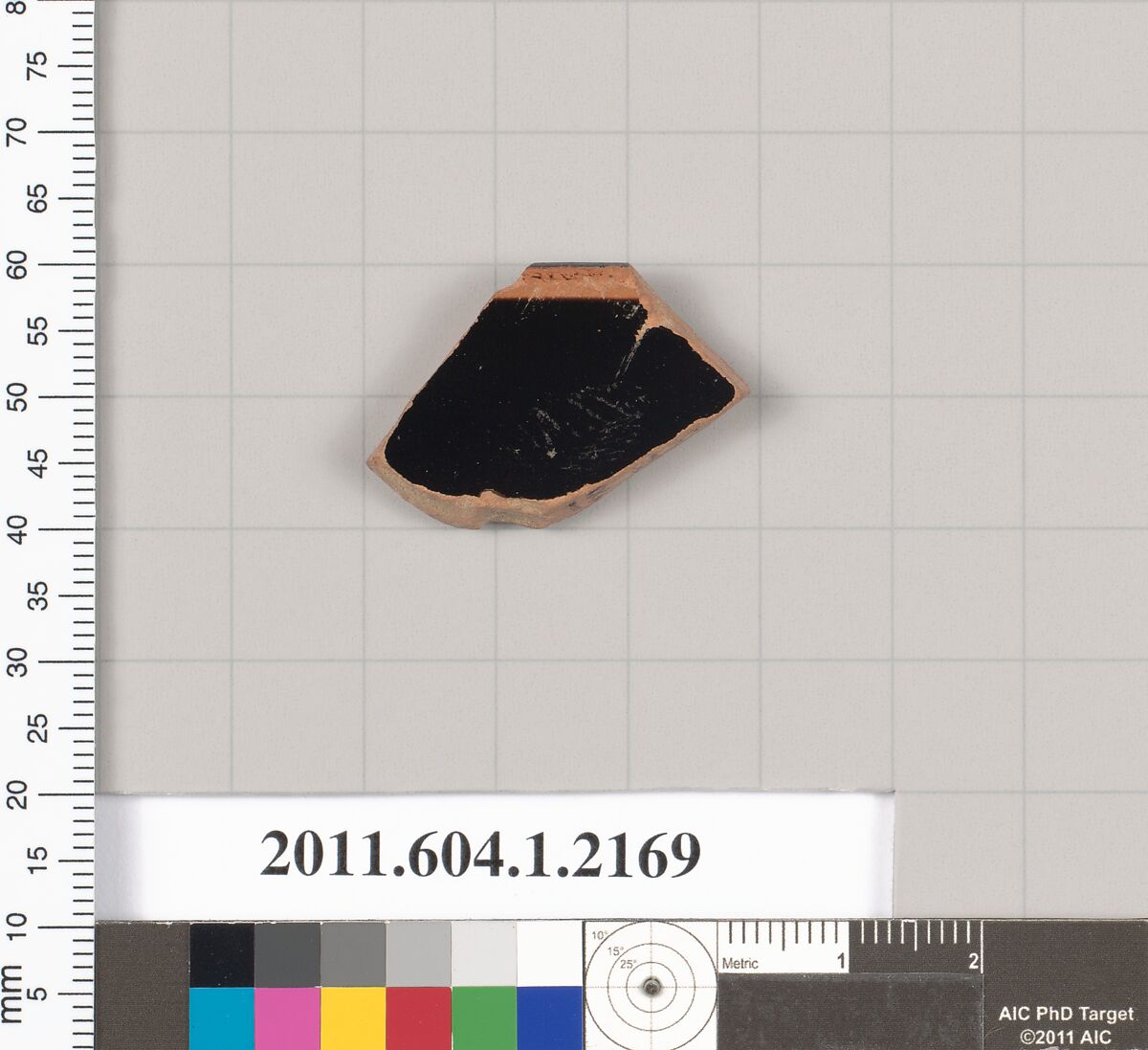 Terracotta rim fragment of a kylix (drinking cup), Terracotta, Greek, Attic