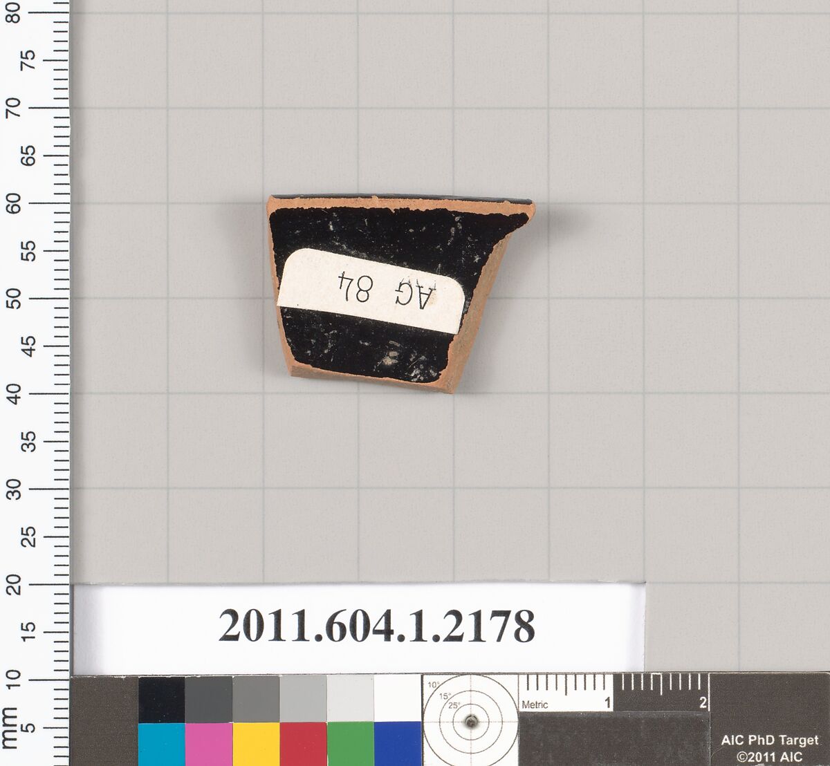 Terracotta rim fragment of a kylix (drinking cup), Terracotta, Greek, Attic