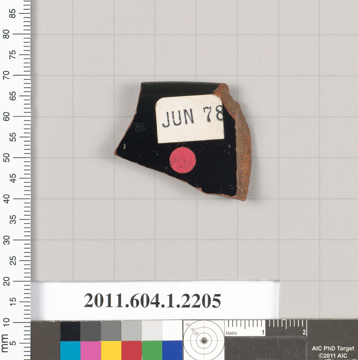 Terracotta rim fragment of a kylix (drinking cup), Terracotta, Greek, Attic