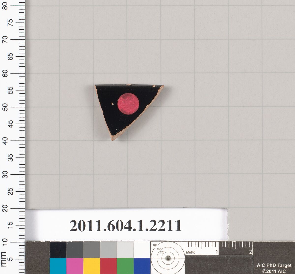 Terracotta rim fragment of a kylix (drinking cup), Terracotta, Greek, Attic