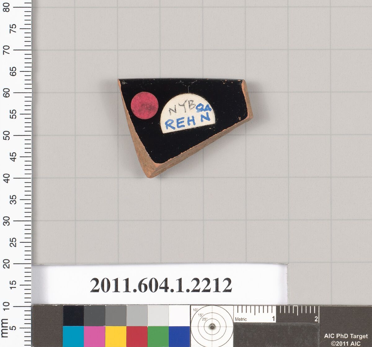 Terracotta rim fragment of a kylix (drinking cup), Terracotta, Greek, Attic