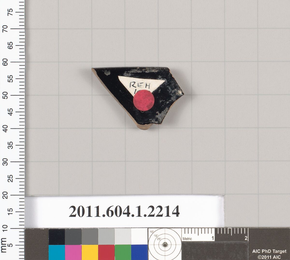 Terracotta rim fragment of a kylix (drinking cup), Terracotta, Greek, Attic