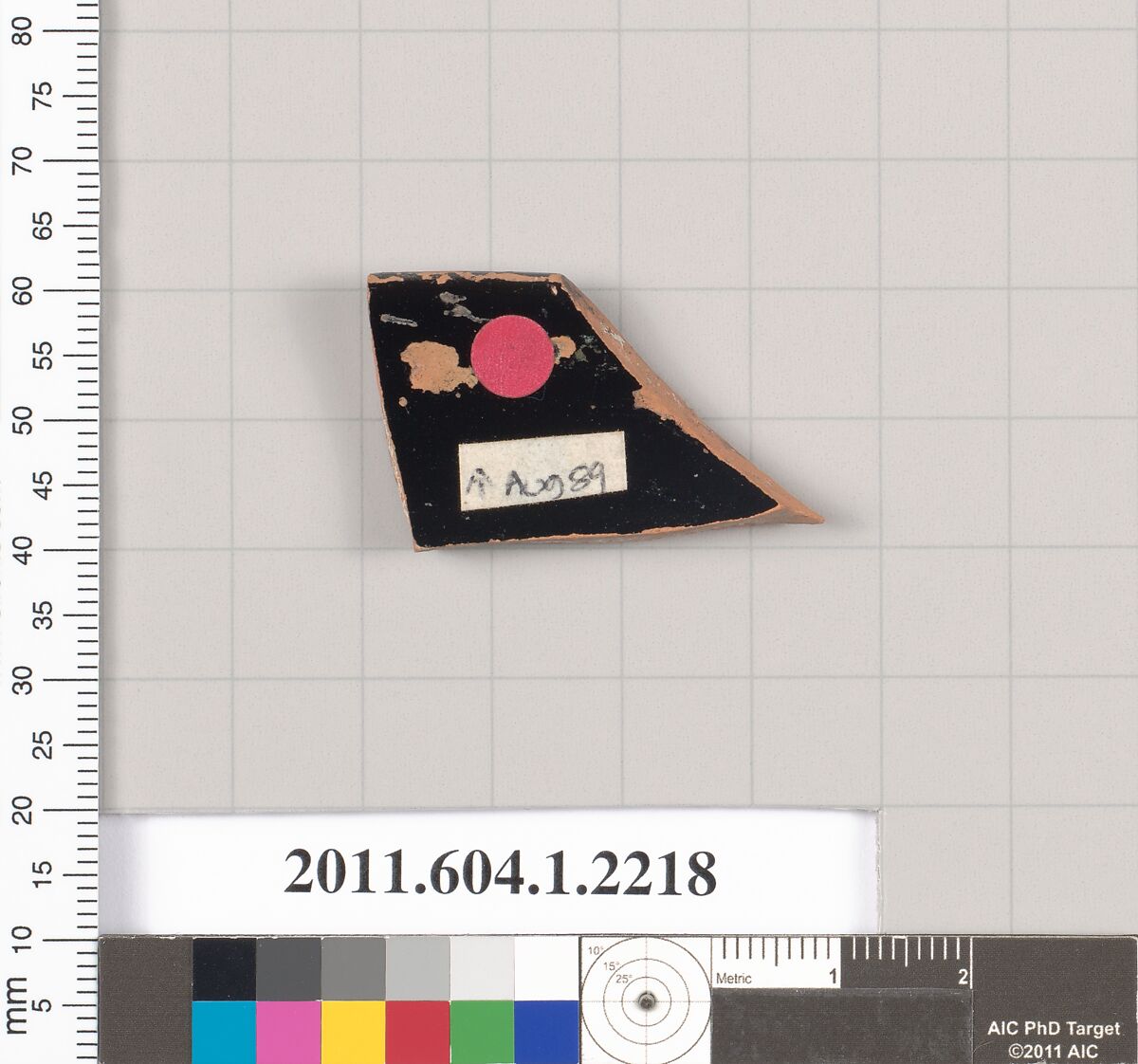 Terracotta rim fragment of a kylix (drinking cup), Terracotta, Greek, Attic