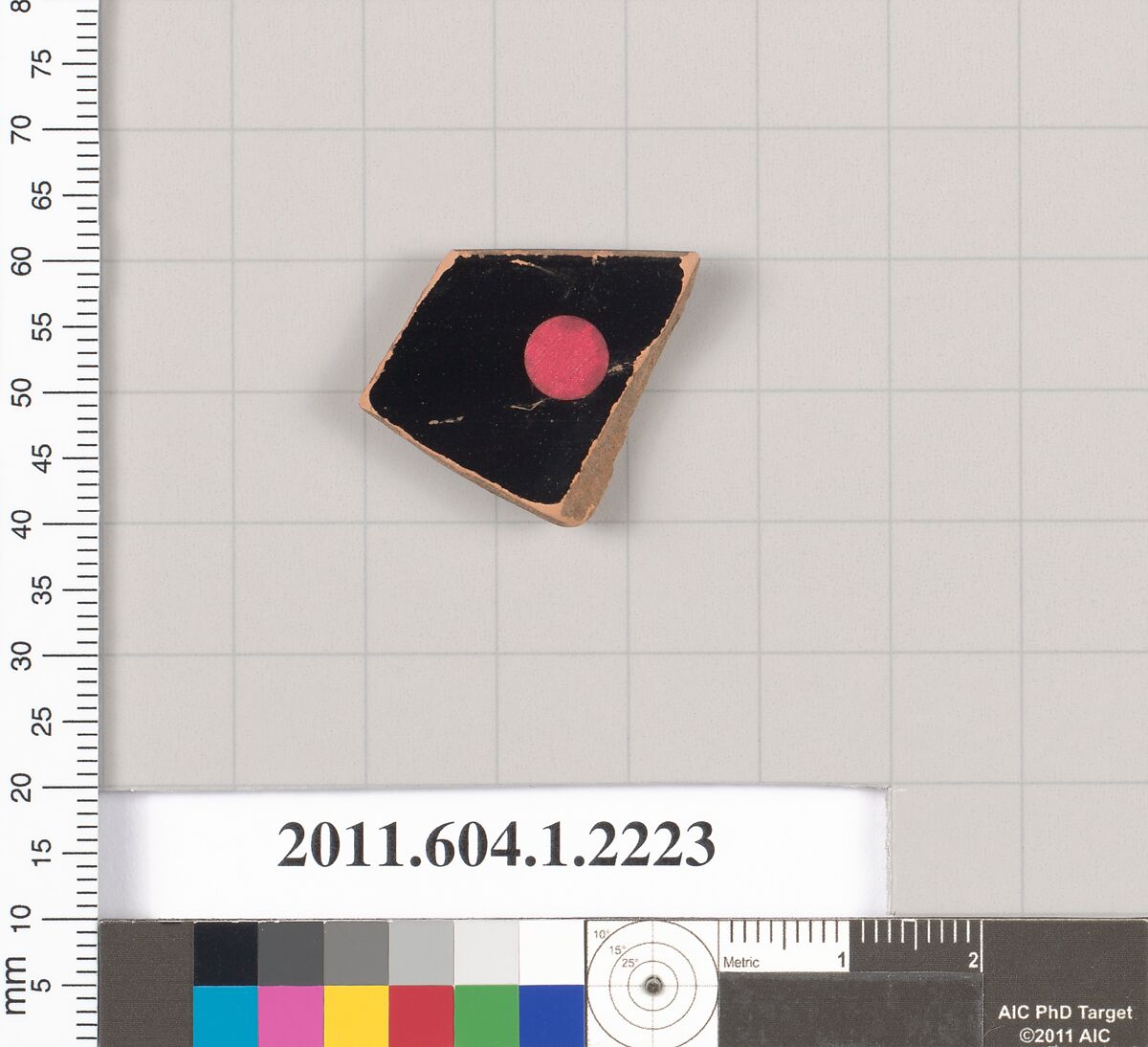 Terracotta rim fragment of a kylix (drinking cup), Terracotta, Greek, Attic