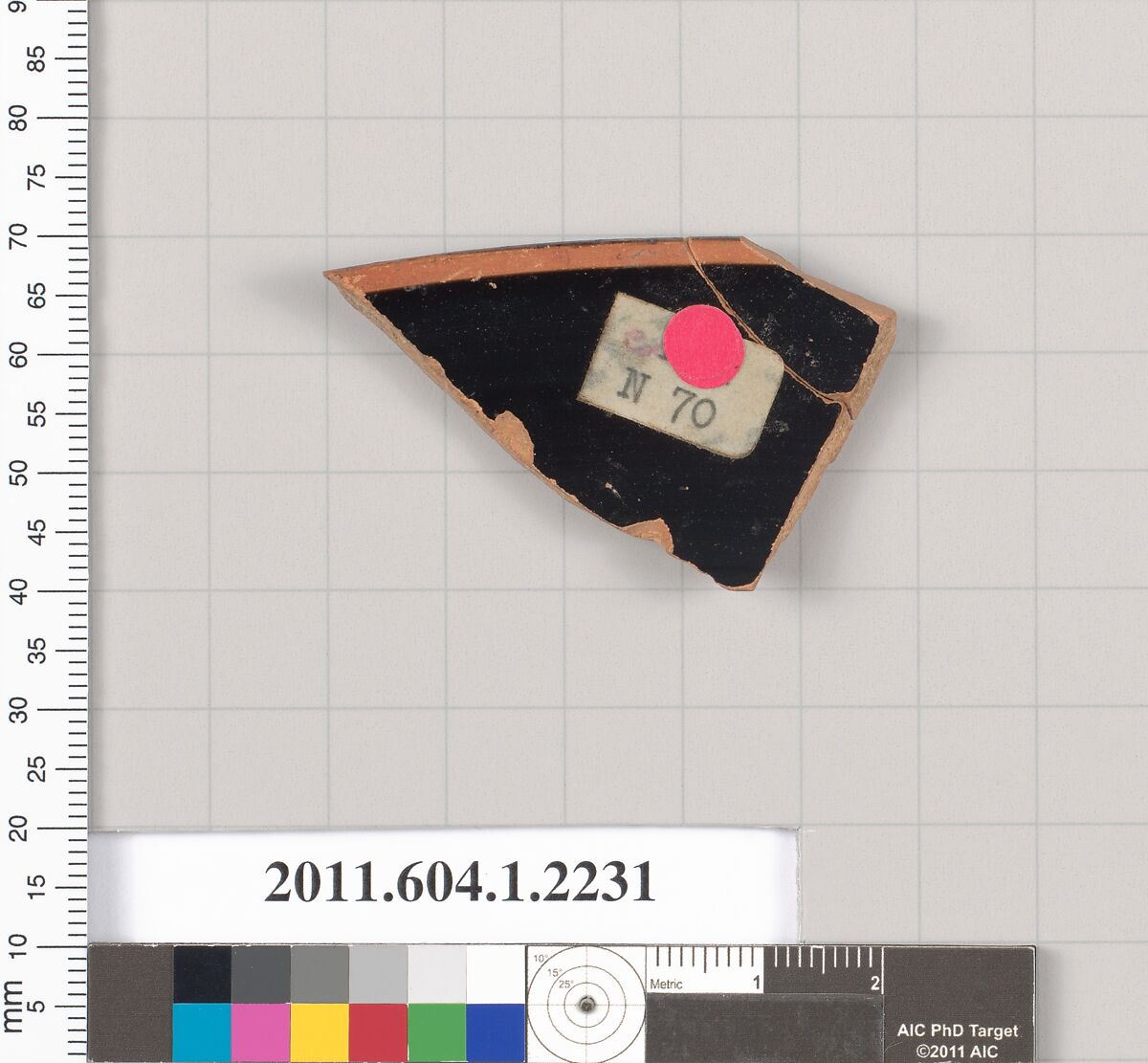Terracotta rim fragment of a kylix (drinking cup), Terracotta, Greek, Attic