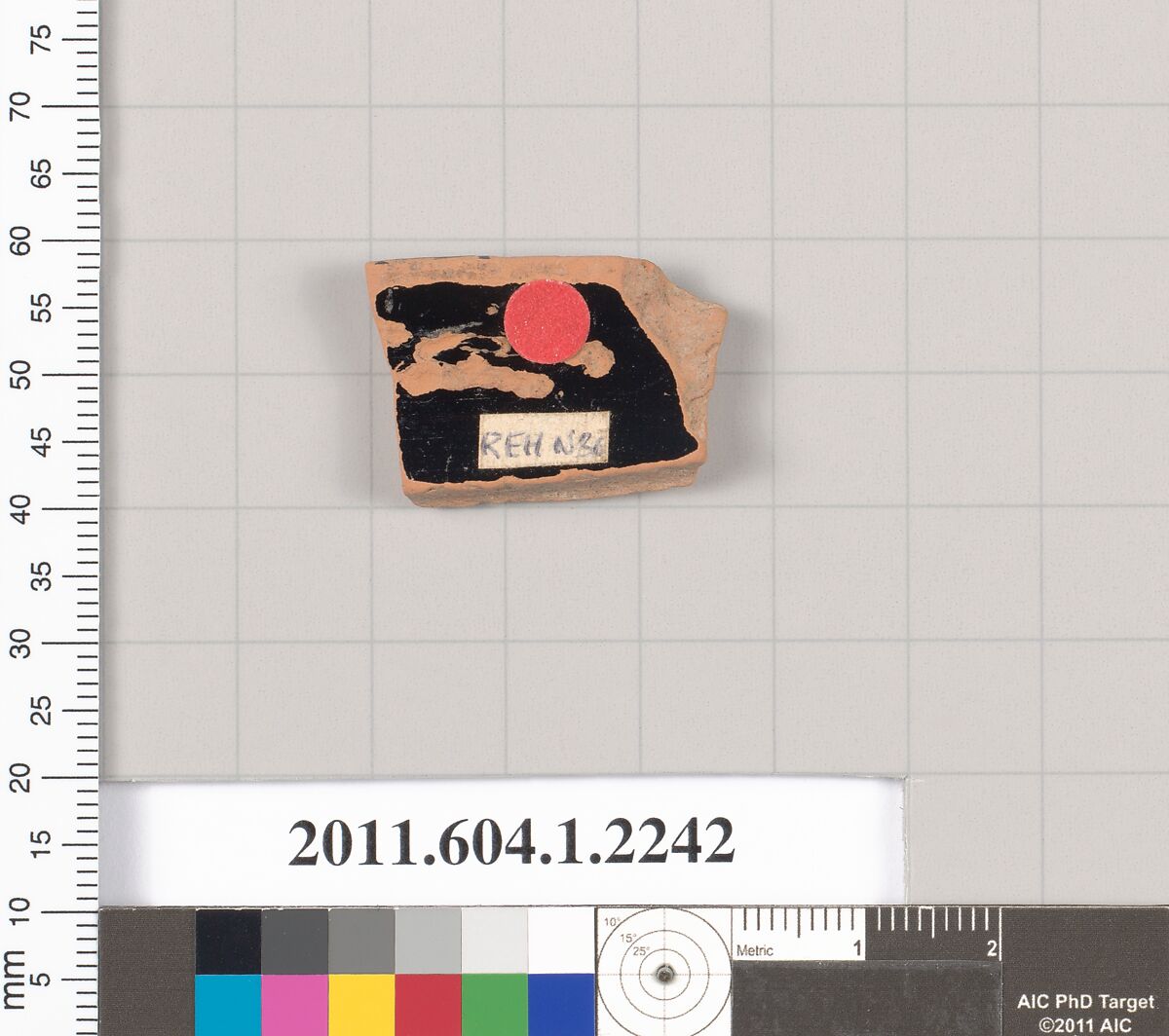 Terracotta rim fragment of a kylix (drinking cup), Terracotta, Greek, Attic