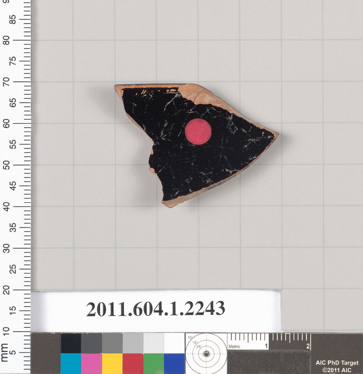 Terracotta rim fragment of a kylix (drinking cup), Terracotta, Greek, Attic